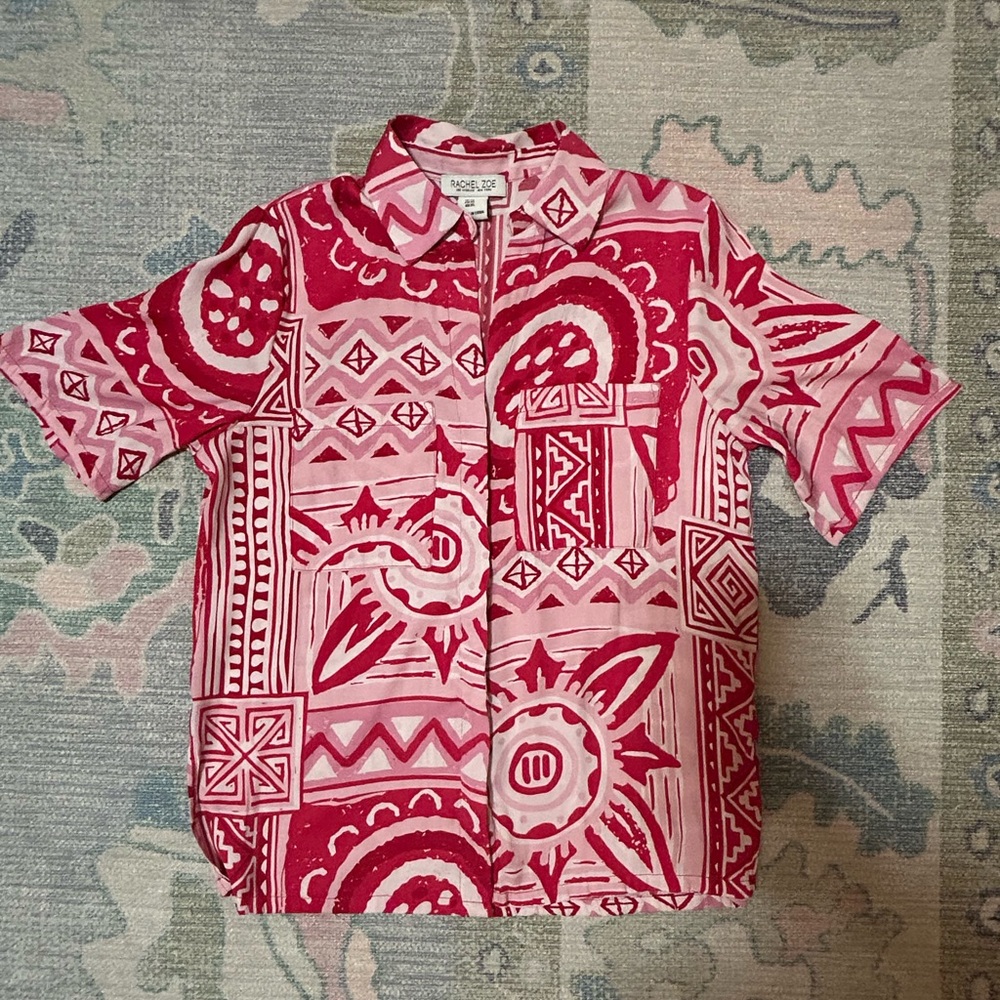 Rachel Zoe button up, collared top. Size XS.